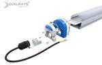 LED Tri Proof Light 120LPW Efficiency PIR Sensor Emergency Underground Parking