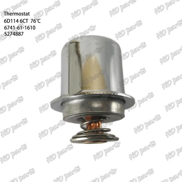 Buy cheap Thermostat 6D114 6CT 6741-61-1610 5274887 76℃ Engine Part from wholesalers