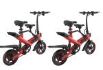 Red Ladies Full Size Folding Bicycle , Electric Push Bike Ergonomics Design