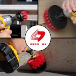 Nylon 3 Piece Drill Brush Set For Car / House Cleaning