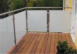 Commercial Frameless Glass Deck Railing Systems Stainless Steel Round Post