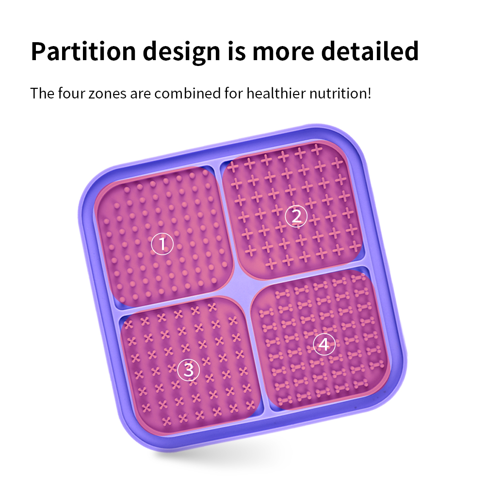 Pet Bowls Silicone Slow Feeder LCD Display DogLicking Mat Dog Lick Pad Interactive