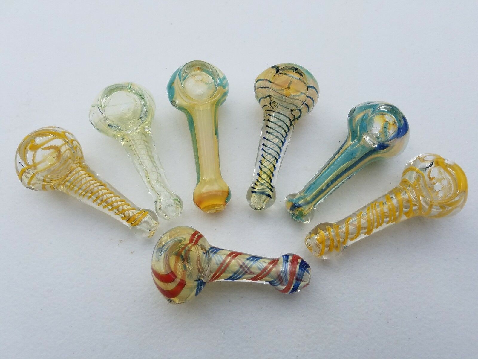 14.6cm Length Handy Glass Smoking Pipe Arts And Crafts Multiple Color