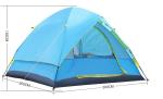 3-4 Person Water Resistant Camping Tent With Carry Bag for Backpacking 3 Season