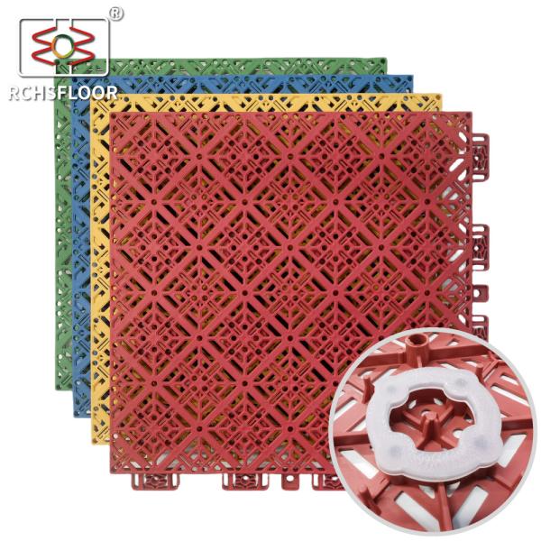 Buy cheap 280g Outdoor Badminton Court Mat Sports Court Surface Tiles from wholesalers