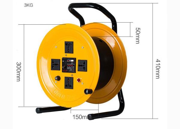 Buy cheap 50m / 100m Industrial Cable Reel Drum Steel / Metal Hand Roll Cord Reel from wholesalers