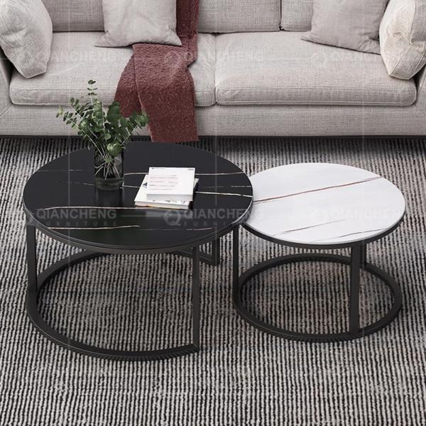 Buy cheap Round Marble 99kg SS Coffee Table Dia 95cm X Height 40cm Modern Furniture from wholesalers