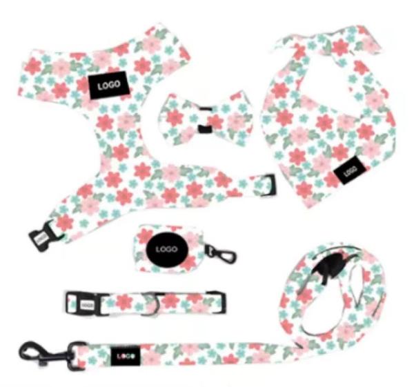 Buy cheap Wholesale Manufacture Fashion Popular Dog Polyester Print Chest Strap Pet Supplies Dog Harness Set from wholesalers