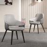 Buy cheap Hollowed Out Back Metal Restaurant Chair With Leather Upholstered from wholesalers