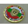 Buy cheap Gold Rope Edge Personalized Coins , Die Struck Brass Enamel Coin from wholesalers