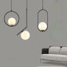 Buy cheap LED Pendant Lights Home Decoration Living Room Bedside Glass Black Suspension lamp(WH-GP-39) from wholesalers