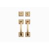 Buy cheap Brass Front Double Door Handle Lock Set Black Finish Modern Style from wholesalers