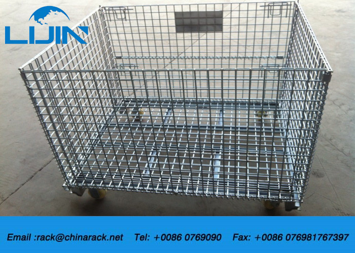 Stackable Detachable wire mesh cages , metal storage cage container