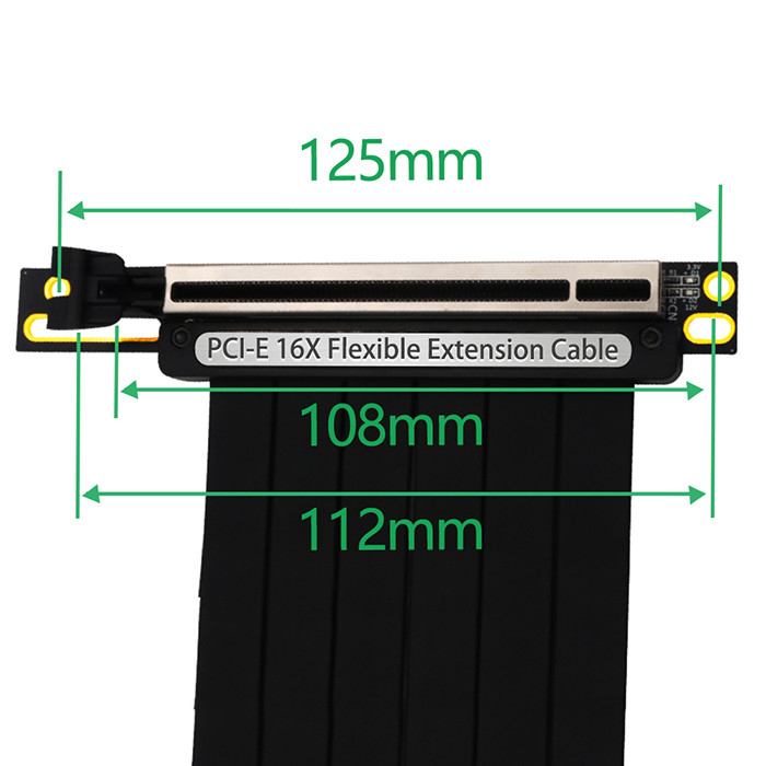 PCIe 3.0 X16 PCI Express 90 Degree GUP With 3.3v/12v Power LED (20cm)