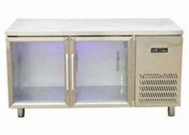 Buy cheap Undercounter 2 Glass Doors Blue Light Fridge Freezer CFC Free from wholesalers