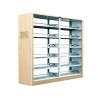 Buy cheap Double Sided Thick 1.5mm Steel Wood Bookshelf For Library from wholesalers