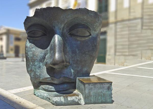 Buy cheap Modern Art Decoration Bronze Statue Custom Bronze Face Sculpture from wholesalers