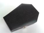 Wooden Pattern Custom Rigid Jewelry Gift Boxes, Coated Paper Black Luxury Gift