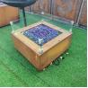 Buy cheap Square Garden Gas Fire Pits 800*800*400mm Rusty Corten Steel Bbq Grill ISO9001 from wholesalers