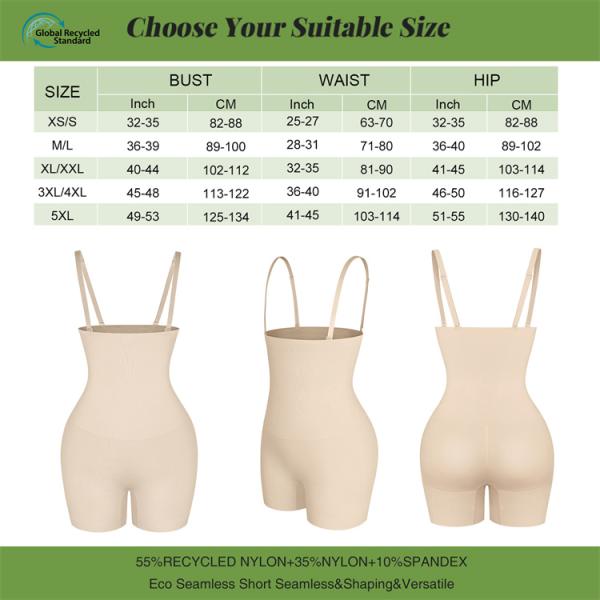 Instant Smooth and Tummy Control Women's Waisted Shapewear with Eco-Friendly Material