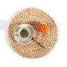 Buy cheap Water Hyacinth Round Braided Rattan Woven Placemats 25cm from wholesalers