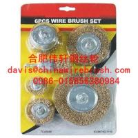 Buy cheap 6pcs Shaft-mounted Circular Steel Wire Brushes Set for Cleaning and Polishing product