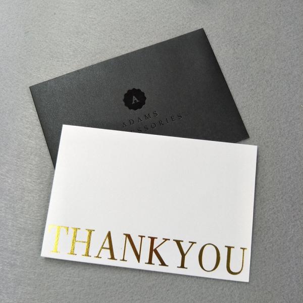 Custom Black Logo Foil Print Business Invitation Gift Greeting Card With