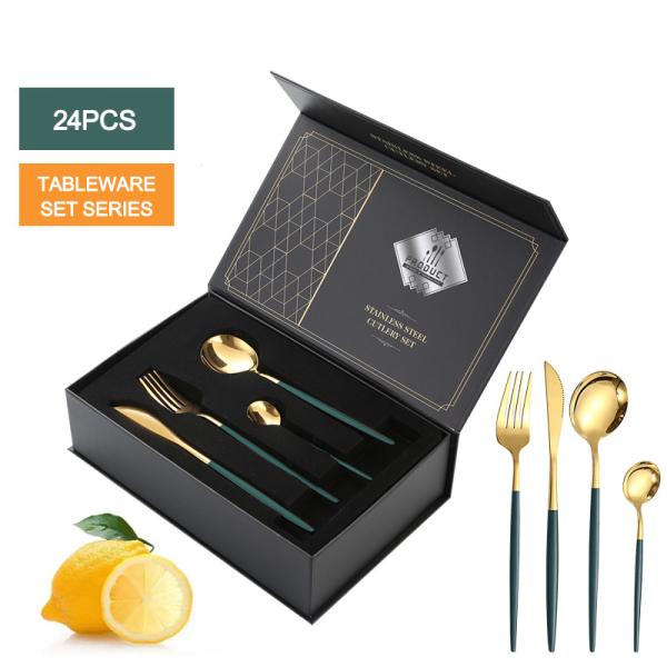 Buy cheap Elegant Stainless Steel 24 Pcs Cutlery Set Mirrror Polish Portuguese Tableware from wholesalers