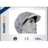 Buy cheap Nonwoven PP Disposable Head Cap Bule/White Cap With Peaked CE ISO FDA For Food from wholesalers