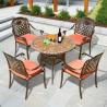Buy cheap Villa Aluminum Patio Furniture Sets European Cast Aluminum Dining Set from wholesalers