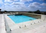 Spigot Tempered Clear Frameless Glass Railing Pool Fence 316/304 Stainless Steel