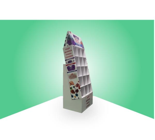 Buy cheap Custom Strong POS Cardboard Floor Display 15 Cells For Promote Fruit Keeper from wholesalers