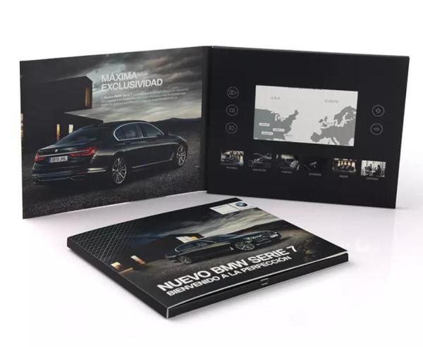 Buy cheap Gold/Silver Foil Stamping greeting card Video brochure 10 inch LCD video booklet from wholesalers