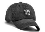 Black Soft Denim Baseball Cap 3D Embroidery Logo Not Faded Not Deformation
