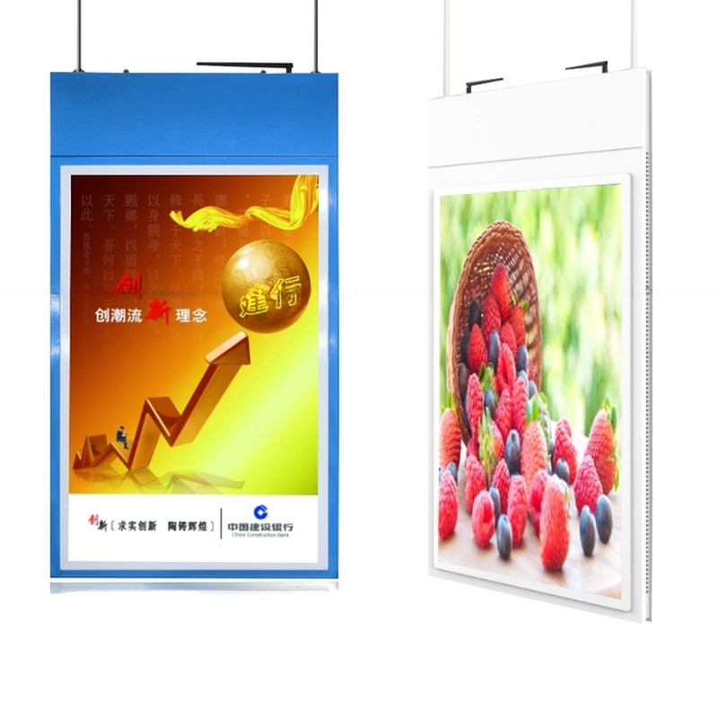 roof ceiling mount high brightness double-sided LCD 50" 49" inch digital advertising display totem with USB port