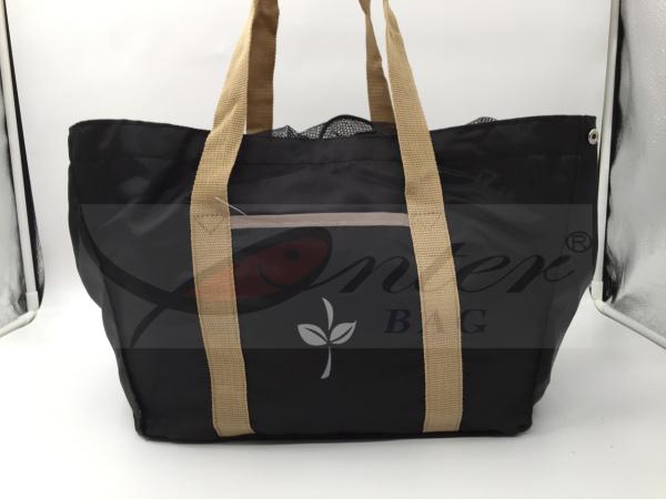 Buy cheap Black 420D Polyester Reusable Folding Shopping Bags For Supermarket Shopping from wholesalers