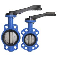 Buy cheap ANSI DIN compact Flange PN10 Wafer Butterfly Valve product