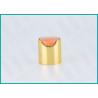 Buy cheap 24/410 Shiny Gold Disc Top Cap / Bottle Caps And Closures With Orange Actuator from wholesalers