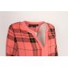 Buy cheap 100% Polyester Ladies Plaid Sweatshirts red and black Plaid Pullover Hoodie from wholesalers