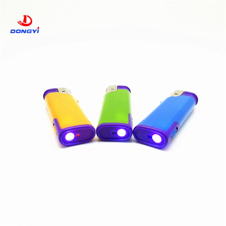 Dongyi LED Lighter F002 Windproof Lighter with Advertising Wholesale Customized Logo Electronic Lighter Wholesale for Refillable High Quality