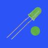 Buy cheap 5mm 3Hz 1/6 Duty Cycle 12V Tinted Diffused Yellow Green Color 570nm 50-100mcd 60deg Resistor Integrated Round Head LED from wholesalers