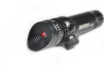 Tactical red beam laser sight with rail mount