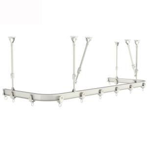 Wholesale Heavy Duty Curved Aluminum Pole Bay Window Rod Bendable Curtain Track Rail for Room Divider from china suppliers