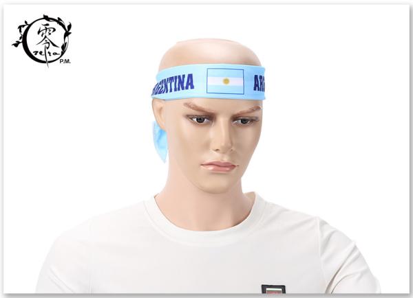 Unisex World Cup Argentina Flag Logo Headband Wrist Band Hair Band with Custom