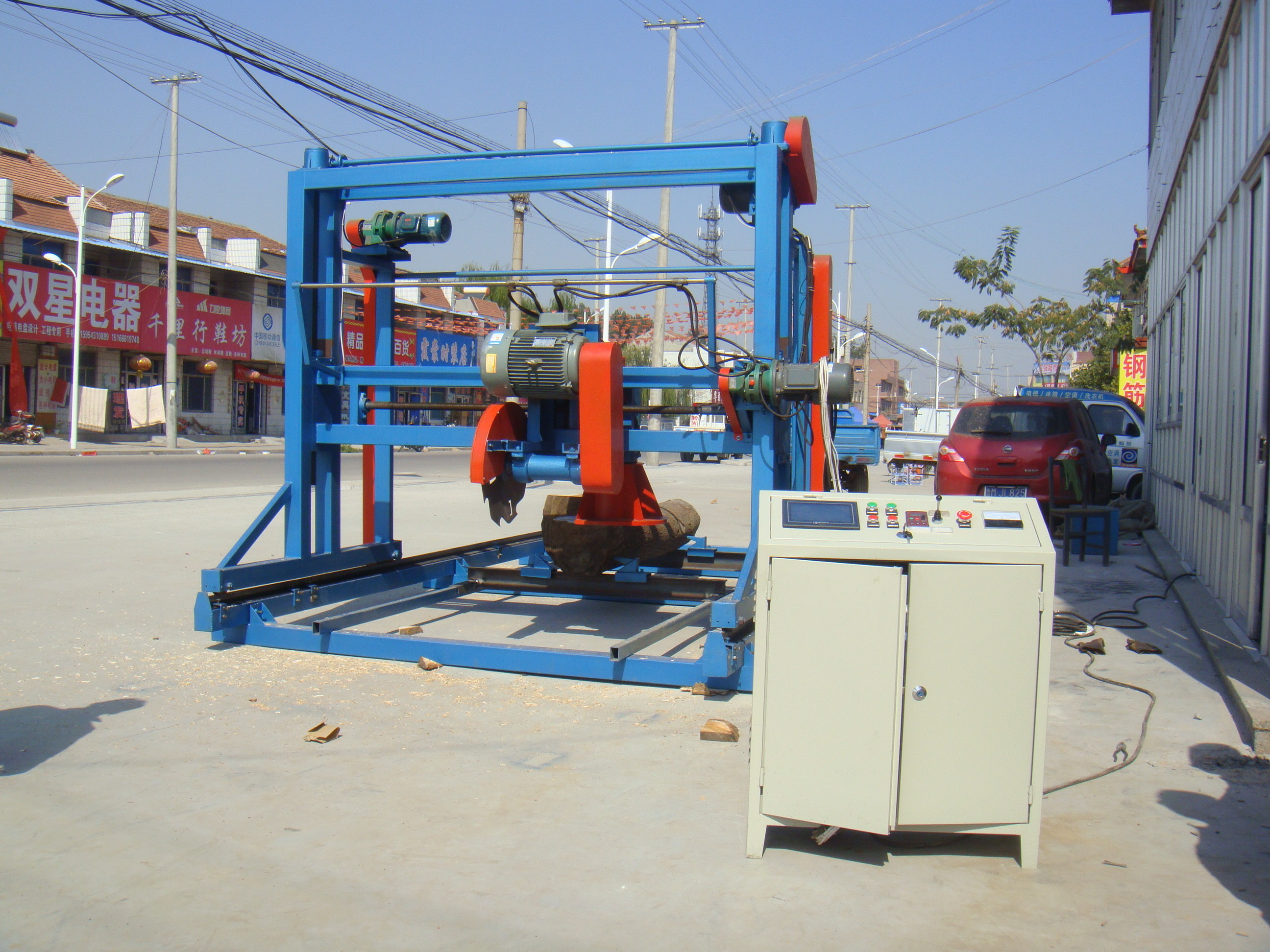 Horiozntal Circular Angle CNC Sawmill For Sawing Logs,double blades saw