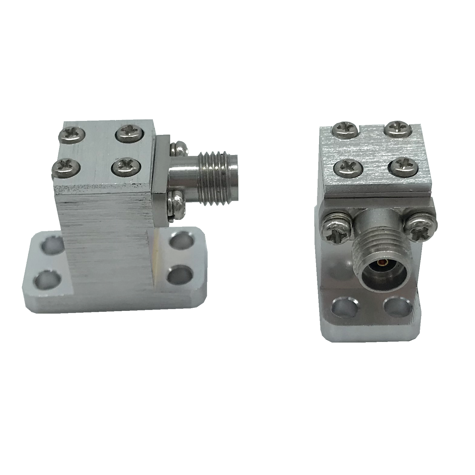Wr90 Sma Right Angle Waveguide To Coax Adapters Launch Adapter 1.13-40ghz