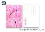 Loverly Flamingo Lenticular Image Printing Postcard , 3D Lenticular Picture