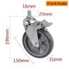 Buy cheap 6 Inch 150mm Industrial Castors And Wheels Chrome Coating 5726S-77 from wholesalers