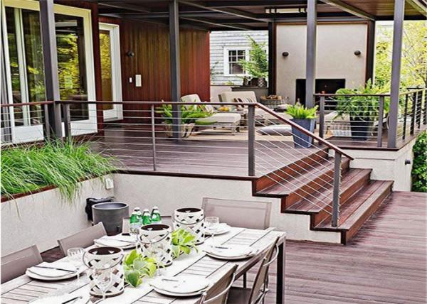 Round / Square / Flat Baluster Stainless Steel Cable Stair Railing System With