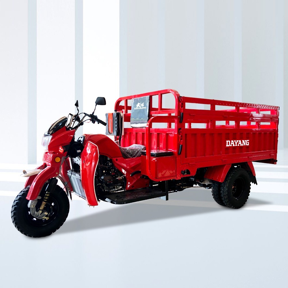 800W DAYANG Heavy Loading Truck Tricycle Three Wheel Cargo Motorized 201 250cc CCC ISO9000 Hydraulic Water Cooled 5.0-12